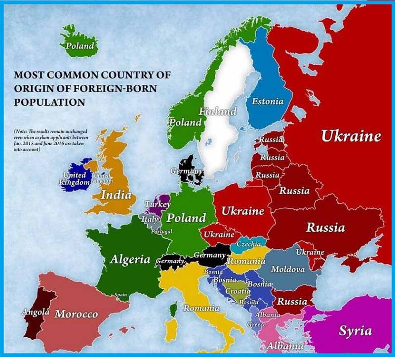 В какой стране Европы кто является большинством проживающих иностранцев