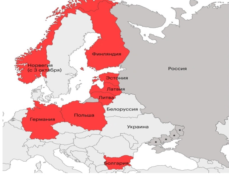Какие страны Европы запретили въезд автомобилей с российскими номерами