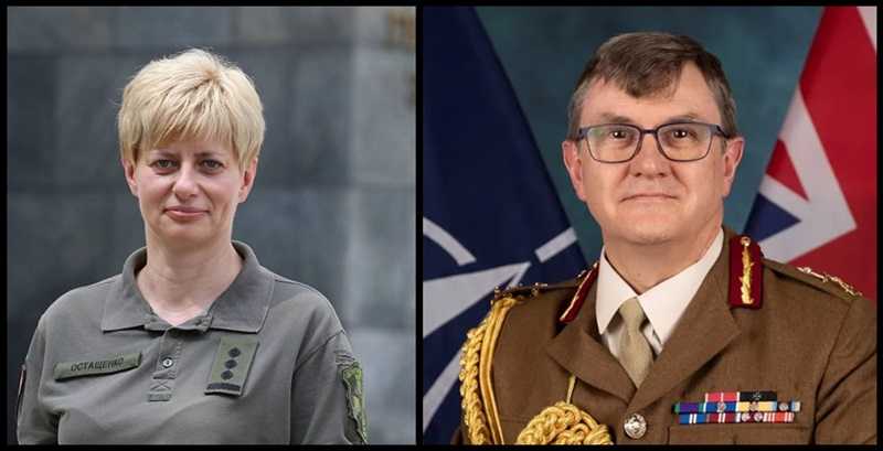 Татьяна Остащенко и генерал-майор британской армии Тимоти Ходжетс