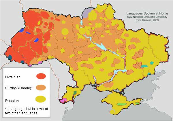 На каком языке говорили украинцы в 2009 году.